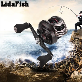 

LidaFish Fishing Reel Black metal magnetic brake High Speed 13+1BB Rotary fishing reel