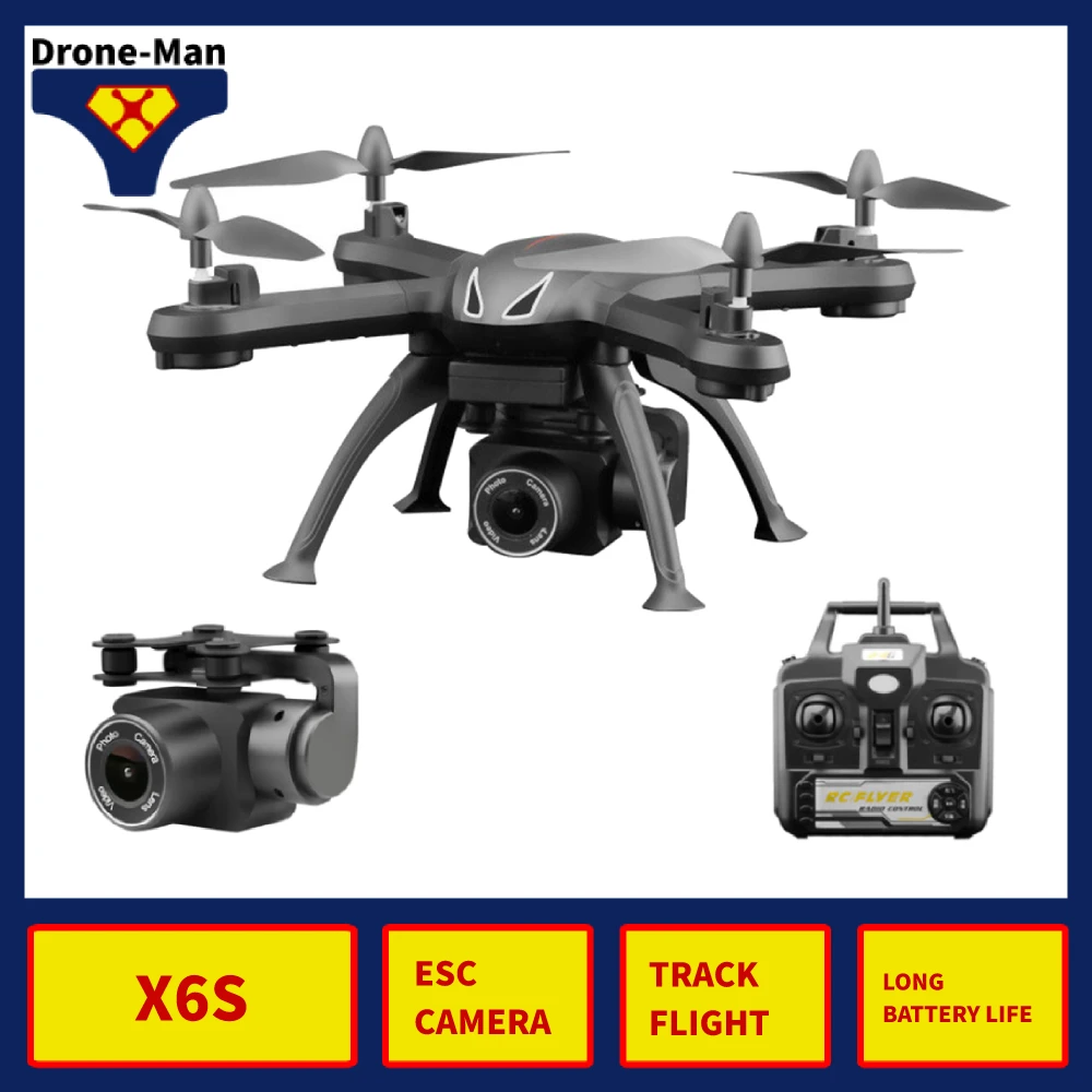 X6S Профессиональный Дрон с камерой ESC 1080P WIFI HD FPV RC летательный аппарат