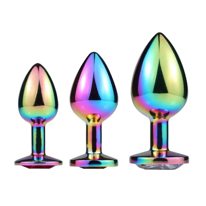 Stainless Steel Jeweled Anal Butt Plugs Trainer Toys Sex Love Games Personal Massager for Women Men Couples Lover E15C |