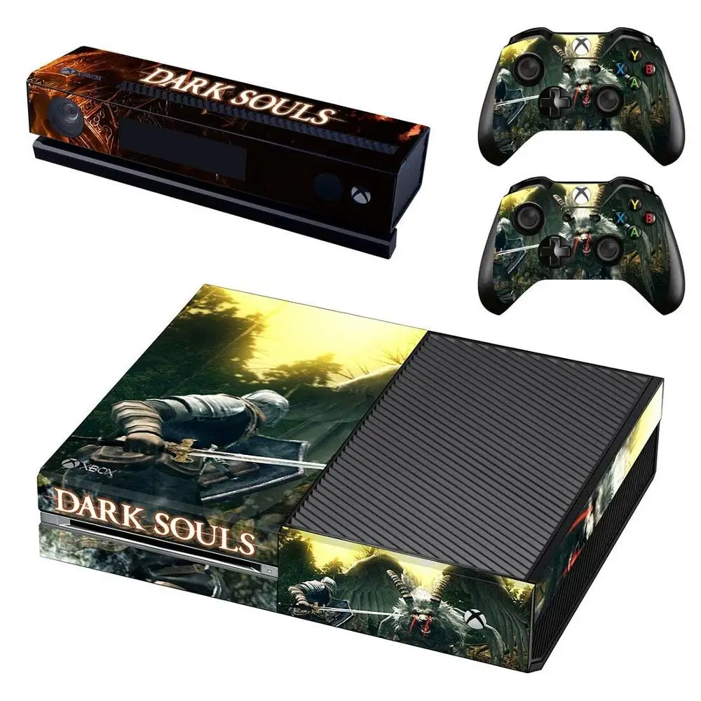 GSTM1628 Dark Souls стикер s для xbox one виниловые наклейки на кожу Обложка Стикеры для xbox one консоль Kinect два контроллера шкуры - Цвет: GSTM1628