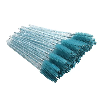 

50pcs Shiny Disposable Eyelash Applicator Wands Curler Brush Set Mascara Eyebrow Spoolers Comb Wands Spoolies Brushes