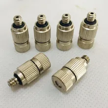 (50pcs/pack) 20~80bar Brass with nickle plated Fog Mist Ceramic Nozzle for high presure mist cooling system