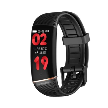 

Smart Bracelet Sports Bracelet Measuring Body Temperature Heart Rate Monitoring Exercise Step Counter Waterproof Sports Bracelet