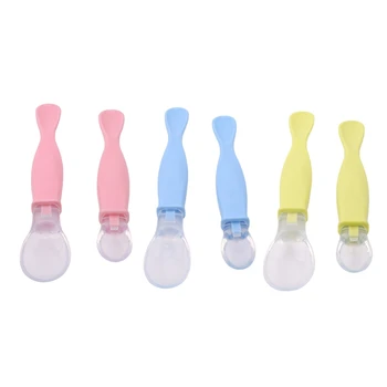 

Baby Silicone Training Spoon PP Plastic Dust-Proof Packaging Box Cutlery Storage Box Double Spoon Box High Permeability