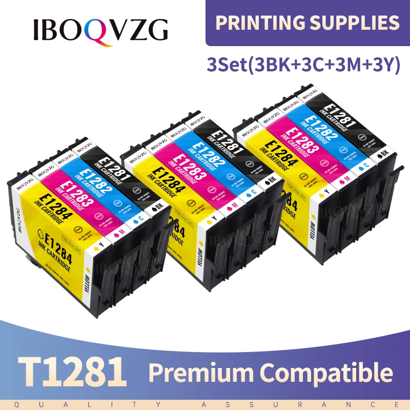 Чернильный картридж IBOQVZG T1281 1281 T1282 T1283 T1284 для EPSON Stylus S22 SX125 SX130 SX230 SX235W SX420W SX425W SX430W |