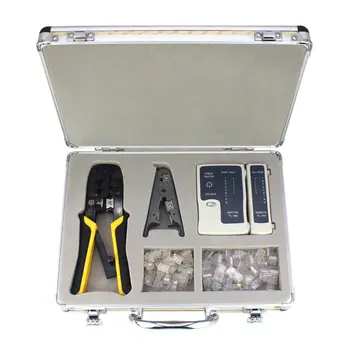 

18 pcs/set lan tester RJ45 Crimping pliers Portable LAN Network Repair Tool Kit Cable Tester AND Plier Crimp Crimper Clamp