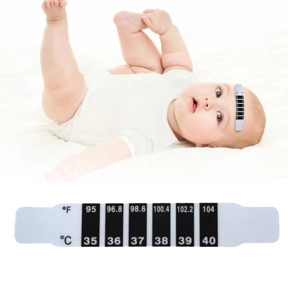 2x Safe Infant Kid Baby Forehead Strip Head Temperature Test Thermometer Sticker