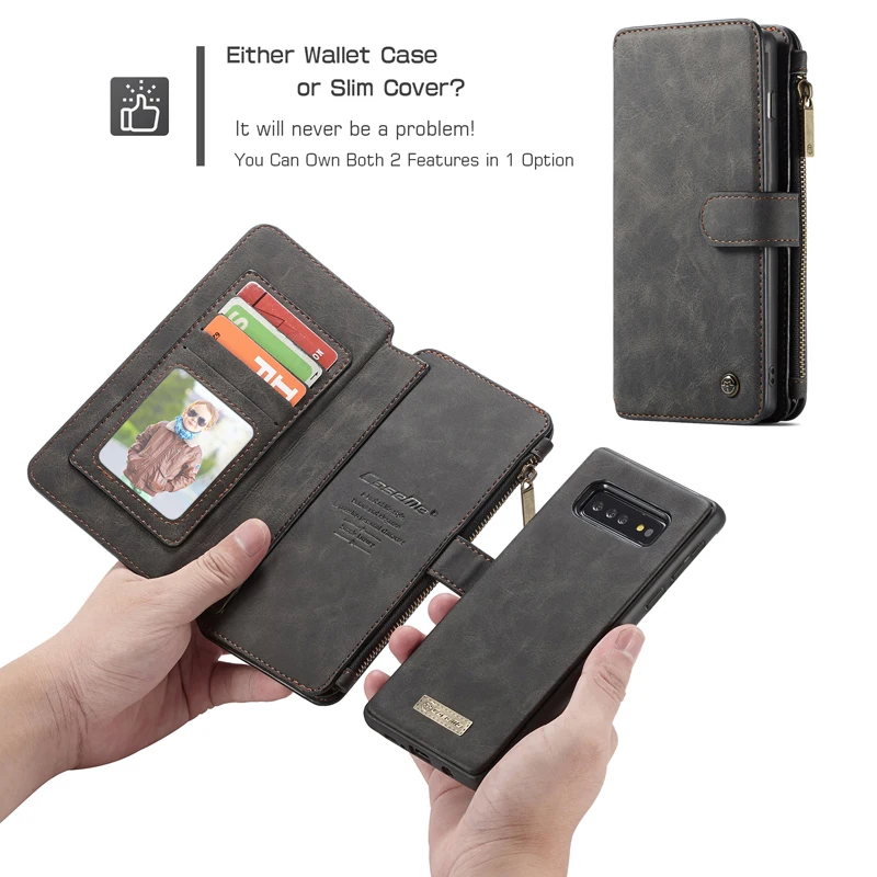 Чехол для Samsung S10 CaseMe кожаный бумажник флип чехол телефона с функцией подставки S9
