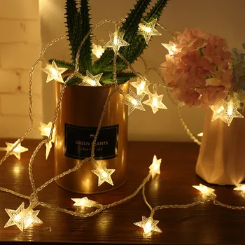 

Christmas Decoration for Home Snowflakes String Fairy Lights Battery Christmas Gift New Year 2020 Christmas Tree Decorations.