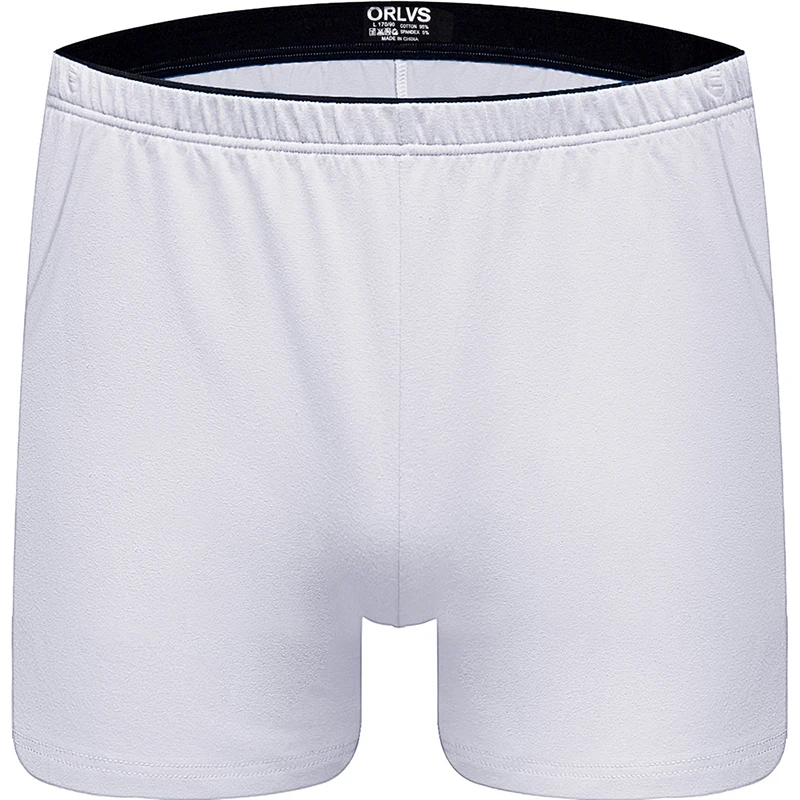 ANANNU бренд удобное нижнее белье мужчины боксеры быстросохнущие хлопковые дышащие Cueca Tanga мужские шорты мужские пижамы базовые боксеры - Цвет: white