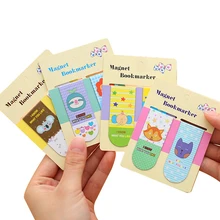 2 шт./компл. милые Мультяшные животные Закладка на магните клипсы книги производитель страниц школьные принадлежности студенческие канцелярские бумажные клипсы