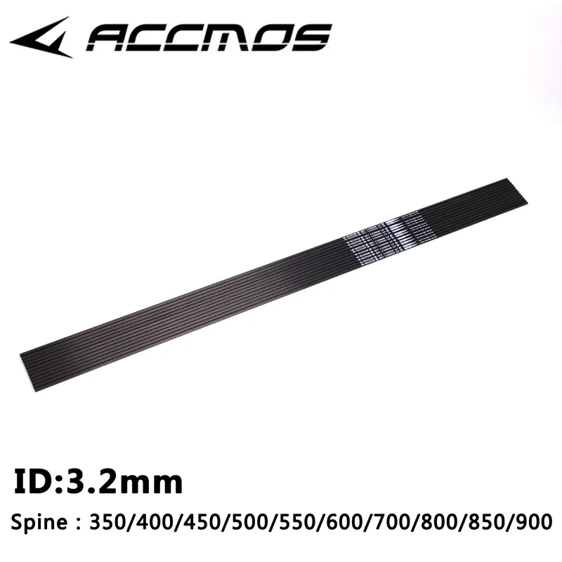 Carbon Arrow Shafts 6-12pc ID3.2mm Arrow Shaft Tube 40-Ton Carbon Spine 350 400 500 550 600 650 700 750 800 900 1000 for Recurve compound Bow Huntin