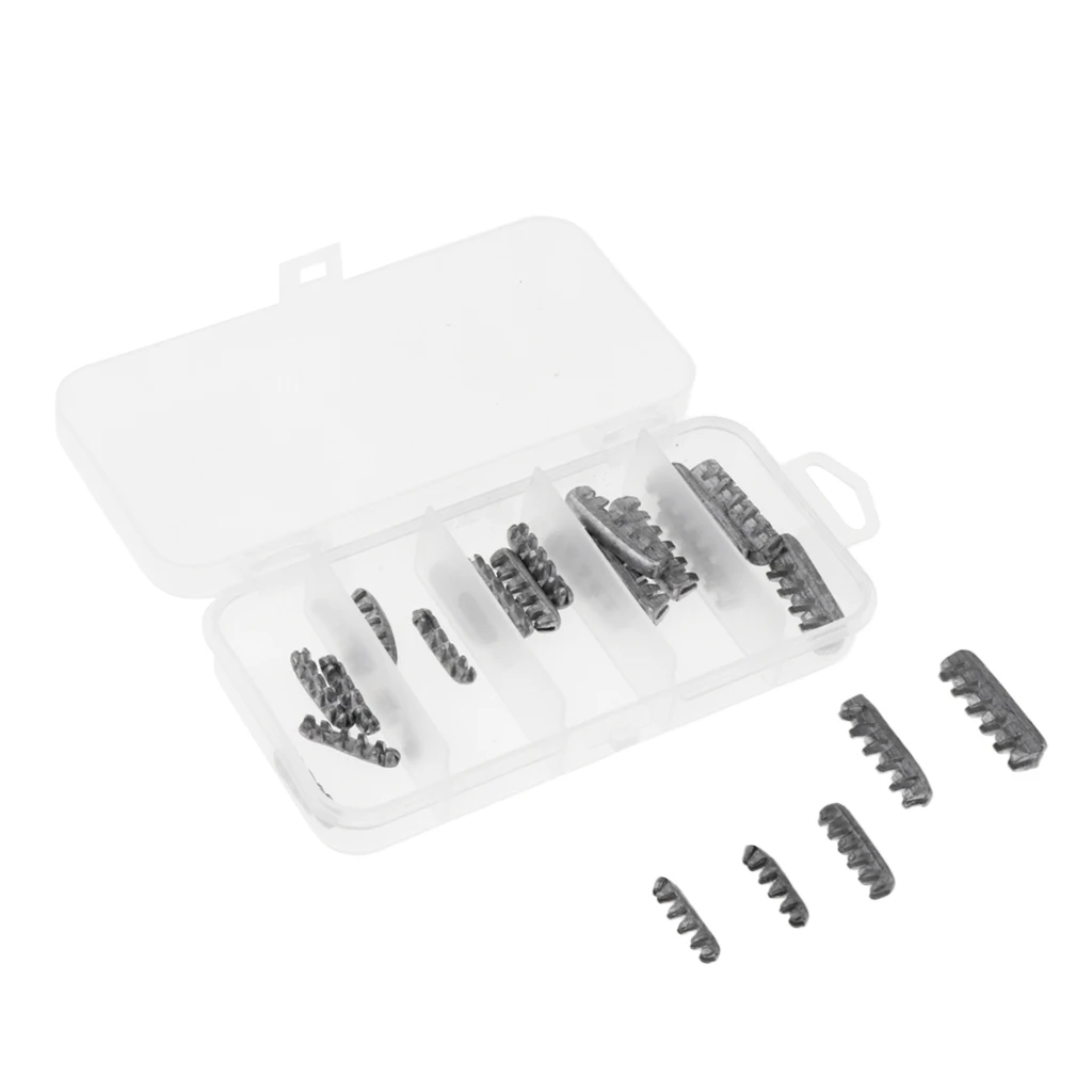 

20PCS/Pack Tooth Shaped Fishing Sinker Kit Saltwater Freshwater Tackle Set for Sea and Boat Fishing