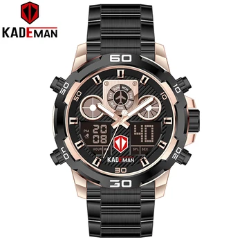 

KADEMAN Military Sport Watches Men Waterproof Dual Display Wristwatch TOP Brand Luxury Army Male Digital Watch Relogio Masculino