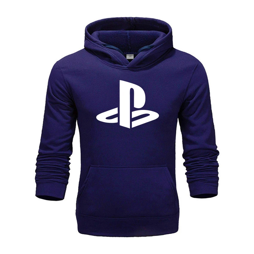Winter Fleece Hoodies Jacket Pullover Playstation Sweatshirt Camouflage Sleeve Men/woman