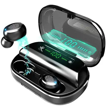 

V11 Wireless Headset 5.0 Double Ear With Charging Case Headset With Digital Display Headphones In-ear Earbuds