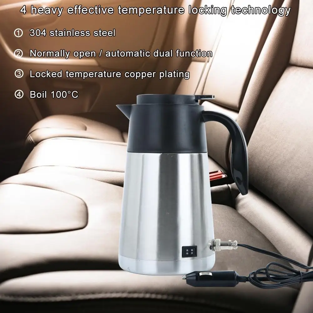 1300 мл Электрический чайник переносной водонагреватель 12V 24V Автомобильный чайник термос