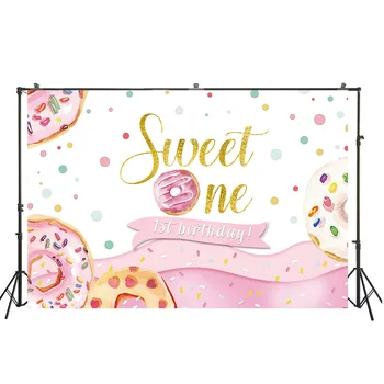 

HUAYI Sweet Donut Backdrop For Taking Photo Of Girls Birthday Party Theme Photoshoot Photography Backdrops Prop SM-650