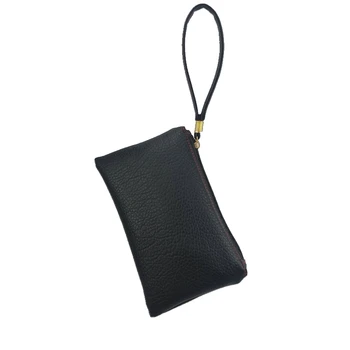 

2018 New Fashion Solid Simple Slim Men Women Key Wallets PU Leather Hand Bag Zipper Clutch Coin Purse Phone Wristlet Handbag