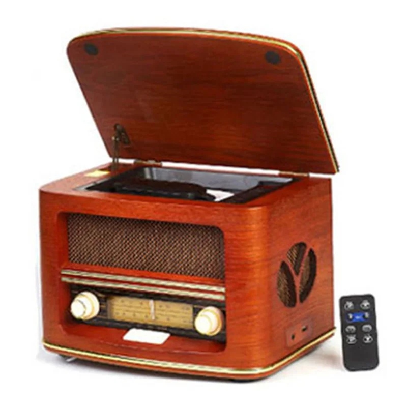 Megalopolis Correct Grommen Retro Radio, Portable Cd Player, Stereo Speakers, Portable Turntable,  High-grade Wood, Antique Radio, U Disk - Cd Players - AliExpress