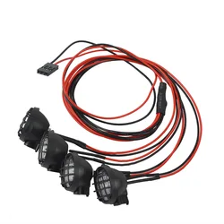 RC Car White Lights with Round/ Square Lampshade Light Cover for 1/10 RC Crawler SCX10 90046 TRX4 D90 Tamiya HSP HPI