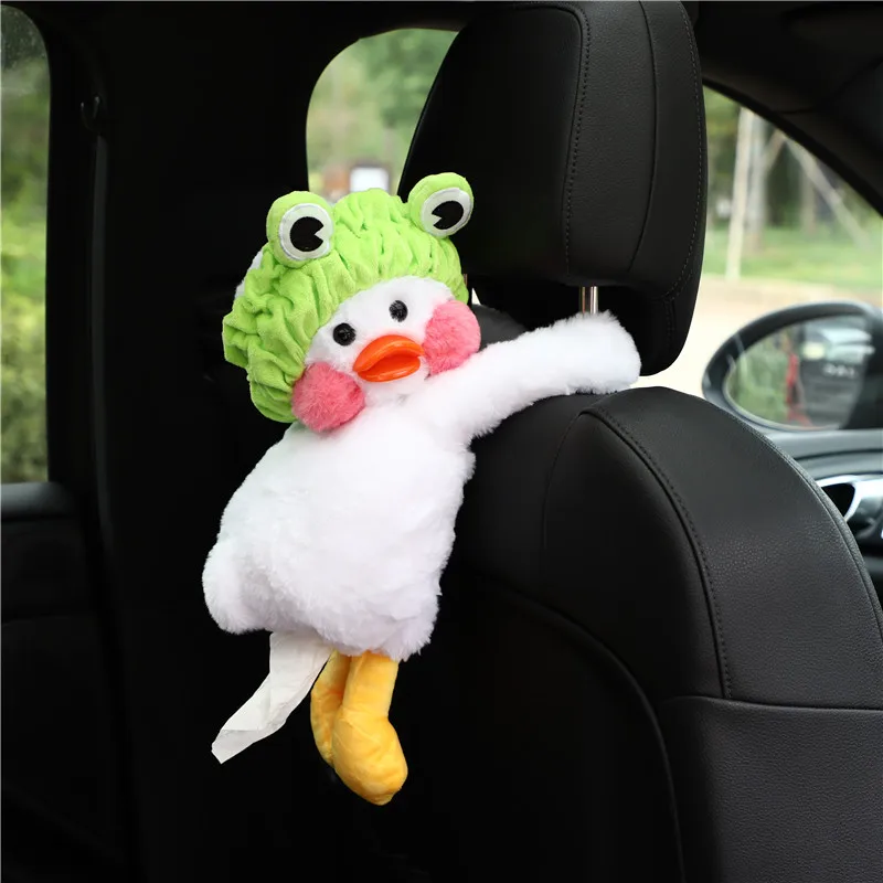Cartoon Car Tissue Box Cute Duck Chair Back Hanging Pumping Multifunctional Plush Soft Suitable for Children | Автомобили и