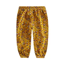 Детские противомоскитные штаны, тонкие хлопковые Шелковые штаны-фонарики, Детские воздухопроницаемые штаны, детские спортивные штаны для мальчиков и девочек