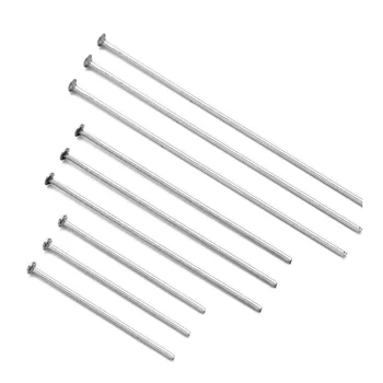 

100pcs/lot Gold Silver KC Gold White K Red Copper Flat Head Pins Needles For Beads Earring Jewelry Accessory