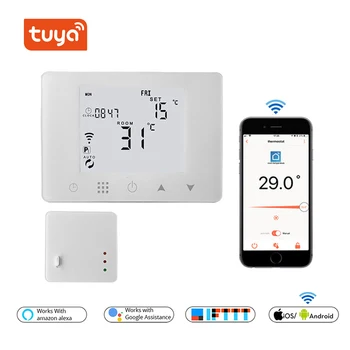 

Smart Temperature Controller WiFi & RF Wireless Room Thermostat for Gas Boiler Heating or Water Floor Heating Remote Control
