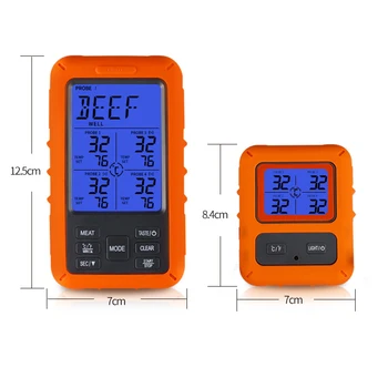 

Wireless Touch Screen Food Thermometer Probe Pin Temperature Timing Alarm Without Battery Home Kitchen Accessories