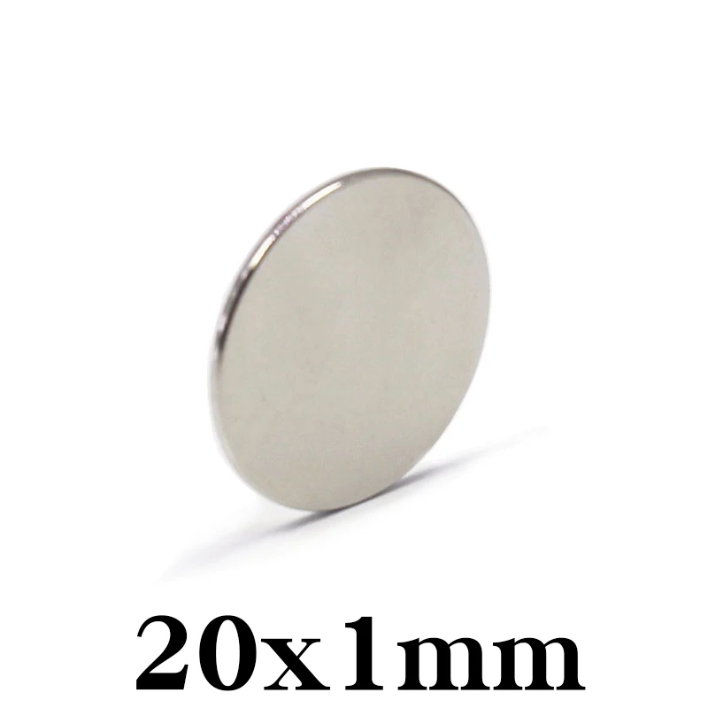 

20/50/100pcs Round Thin slice NdFeB Magnet 20x1 mm N35 Strong Neodymium Magnet 20x1mm Round Rare Earth Permanet Magnets 20*1mm