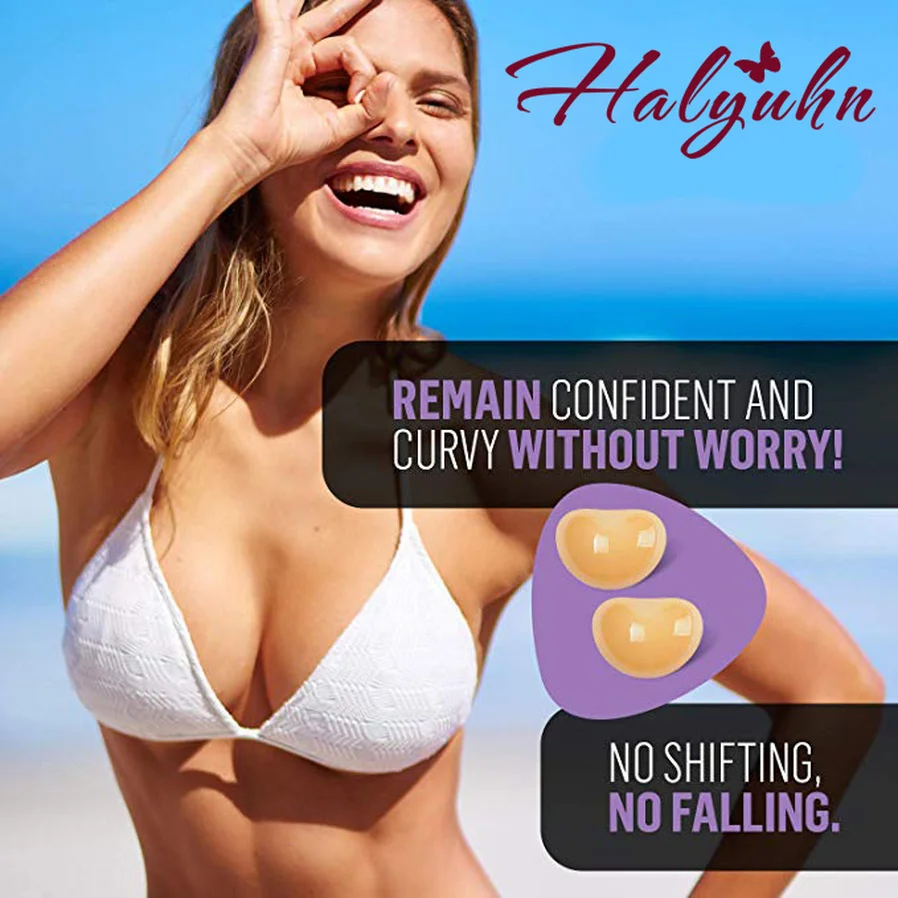 Halyuhn 2 пары женских подушечек для бюстгальтера вкладыши E-Scenery подкладка Волшебные подушечки для бюстгальтера вставка пуш-ап гель Клей усилитель груди бикини