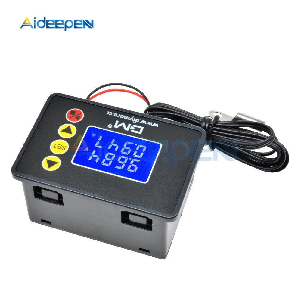DC 0-100V 10A ЖК-дисплей Цифровой вольтметр, амперметр, ваттметр Напряжение ток Мощность счетчик детектор напряжения тестер термометр 12V 24V 36V