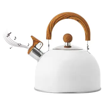 

2/2.5/2.8/3L Stainless Steel Whistling Tea Kettle Pot Water Bottle With Heat-Proof Handle Kitchen Tools Best Gift For Tea Lover