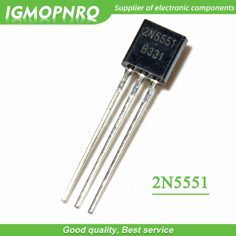 100 шт. 2N5551 0.6A 160 в биполярные транзисторы BJT TO 92 NPN Gen Pur SS новый оригинальный|transistor