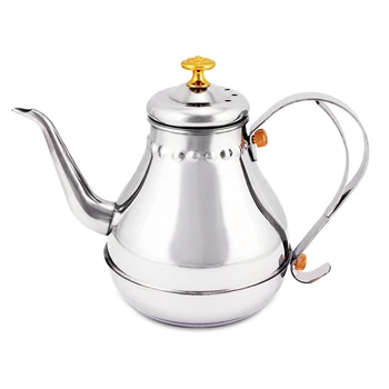 

1.2L/1.8L Luxury Teapot Stainless Steel Long Mouth Coffee Maker Milk Tea Pot Home Hotel Restaurant Coffee Pots Kitchen Tools