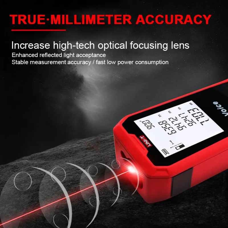 UNI-T Handheld Laser Rangefinder Distance Meter LM40 40M 50M 60M Medidor Laser Tape Build Measure Device Electronic Ruler