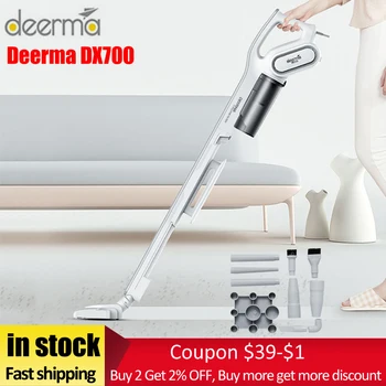 

Original Deerma DX700 2-In-1 Handheld Vacuum Cleaner Large Capacity Dust Box Low Noise Triple Filter Vertical Dust Collector