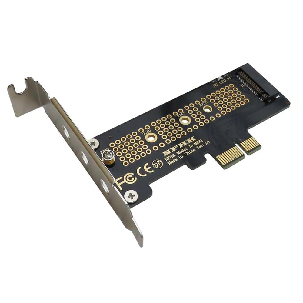 NVMe PCIe M.2 NGFF SSD на x1 адаптер карта с кронштейном|Платы расширения| |