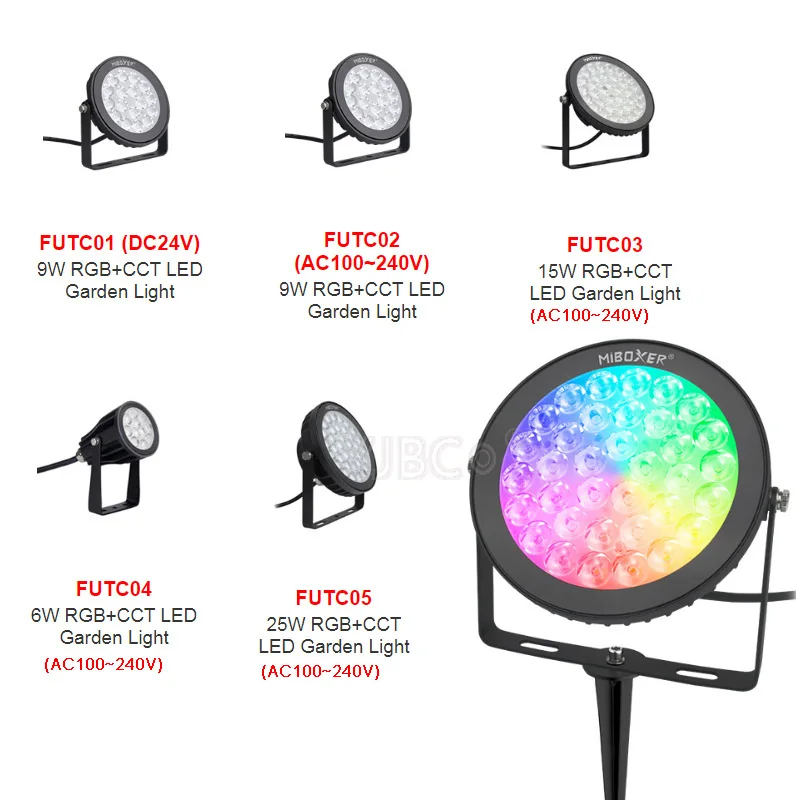 Miboxer 6 Вт 9 15 25 Светодиодный светильник для газона RGB + CCT садовый водонепроницаемый