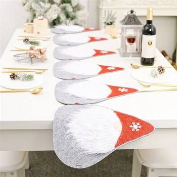 

Santa Claus Christmas Decoration Table Runner Placemat Tablecloth Mat Wedding Xmas New Year Party Banquet Home Decor 63072