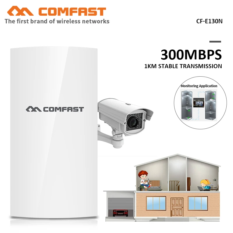COMFAST CF E130N 1 км Диапазон 300 Мбит/с Открытый мини беспроводной AP мост WIFI CPE