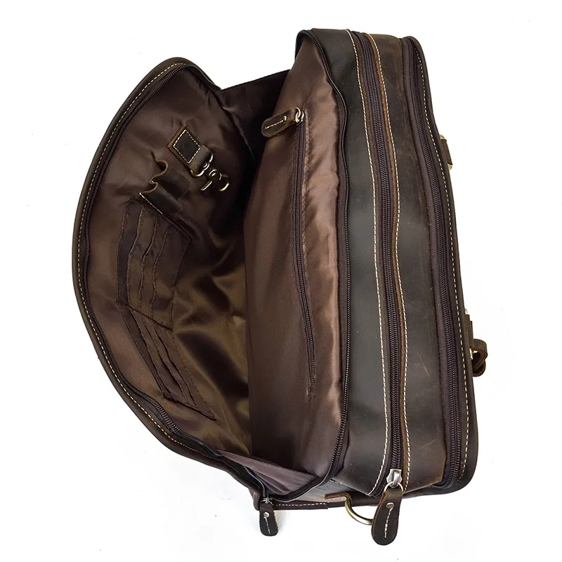 15 Inch Laptop Bag Men Genuine Leather Men's Messenger Bag Shoulder Cross body Bag Business Briefcase Casual Handbag Travel Tote