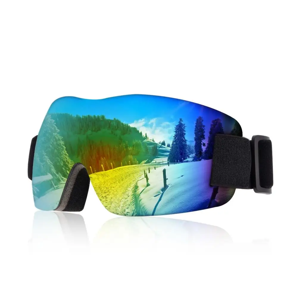 Лыжные очки, двухслойные, УФ, анти-туман, большая Лыжная маска, очки для катания на лыжах, сноуборде, очки для мужчин и женщин, лыжные очки