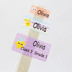 mixed size 90pcs Cartoon cute name stickers Customize Sticker waterproof Personalized School korean stationery anime decor label