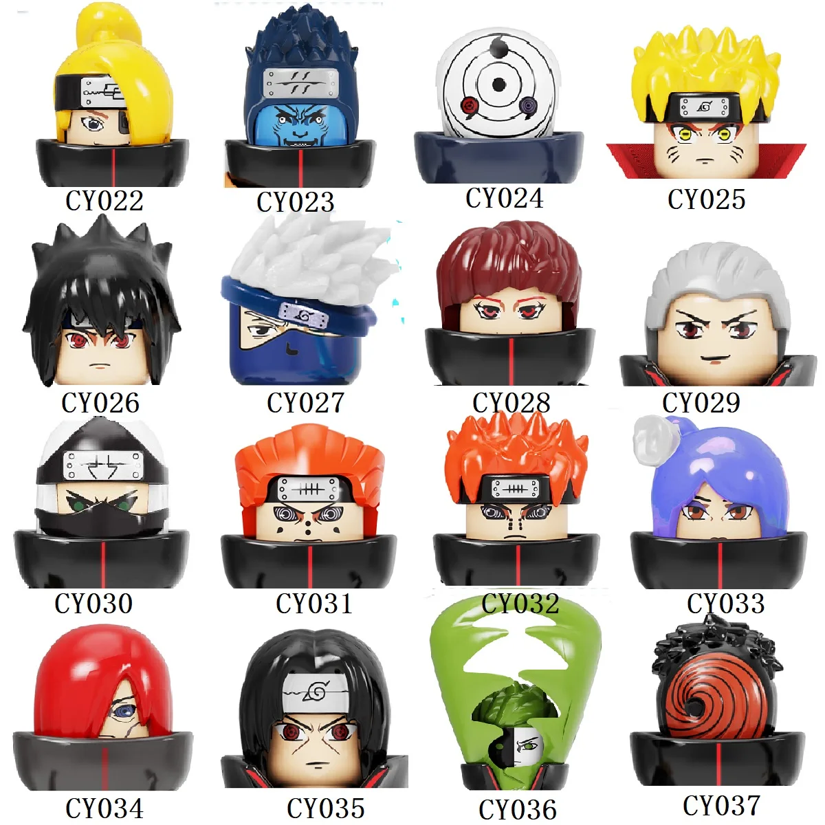 Конструктор из аниме строительные блоки Sasuke Itachi Kakashi Hoshigaki Kisame Hidan hyuga фигурки