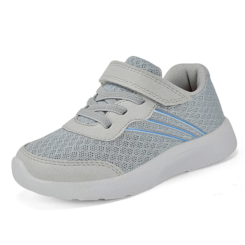 Light gray blue LEMAI/повседневная детская сетчатая обувь; дышащая нескользящая обувь для учащихся начальной школы - Цвет: Light gray blue