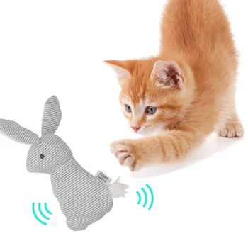 

Pet Toys Plush Dog Vocal Molars Bite-resistant Toys Striped Rabbits Best Selling Humming Toys Interactive Plush Toys