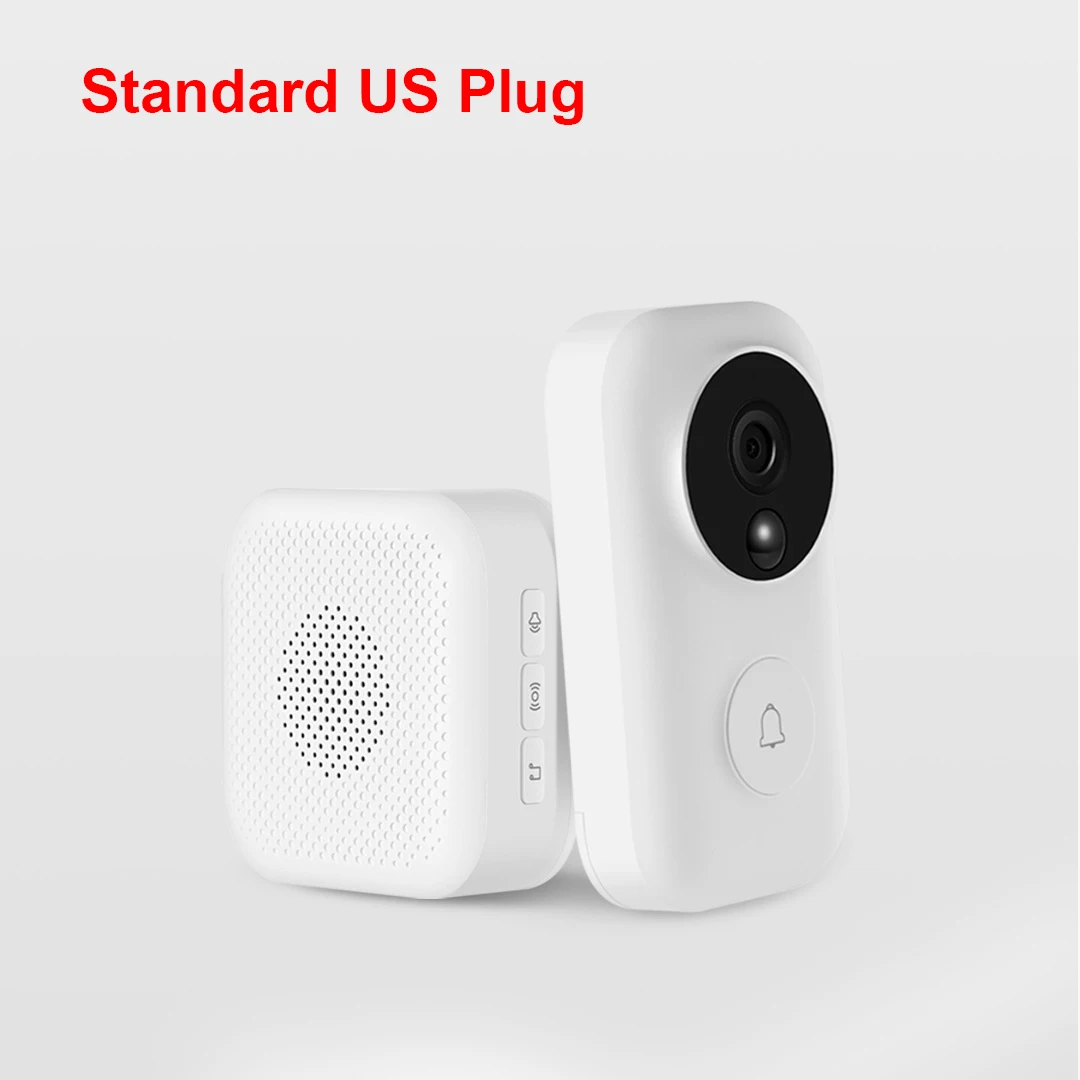 Xiaomi Zero AI распознавание лица 720P ИК ночного видения видео дверной звонок набор обнаружения движения SMS Push домофон Облачное хранилище - Цвет: Doorbell and Bell US