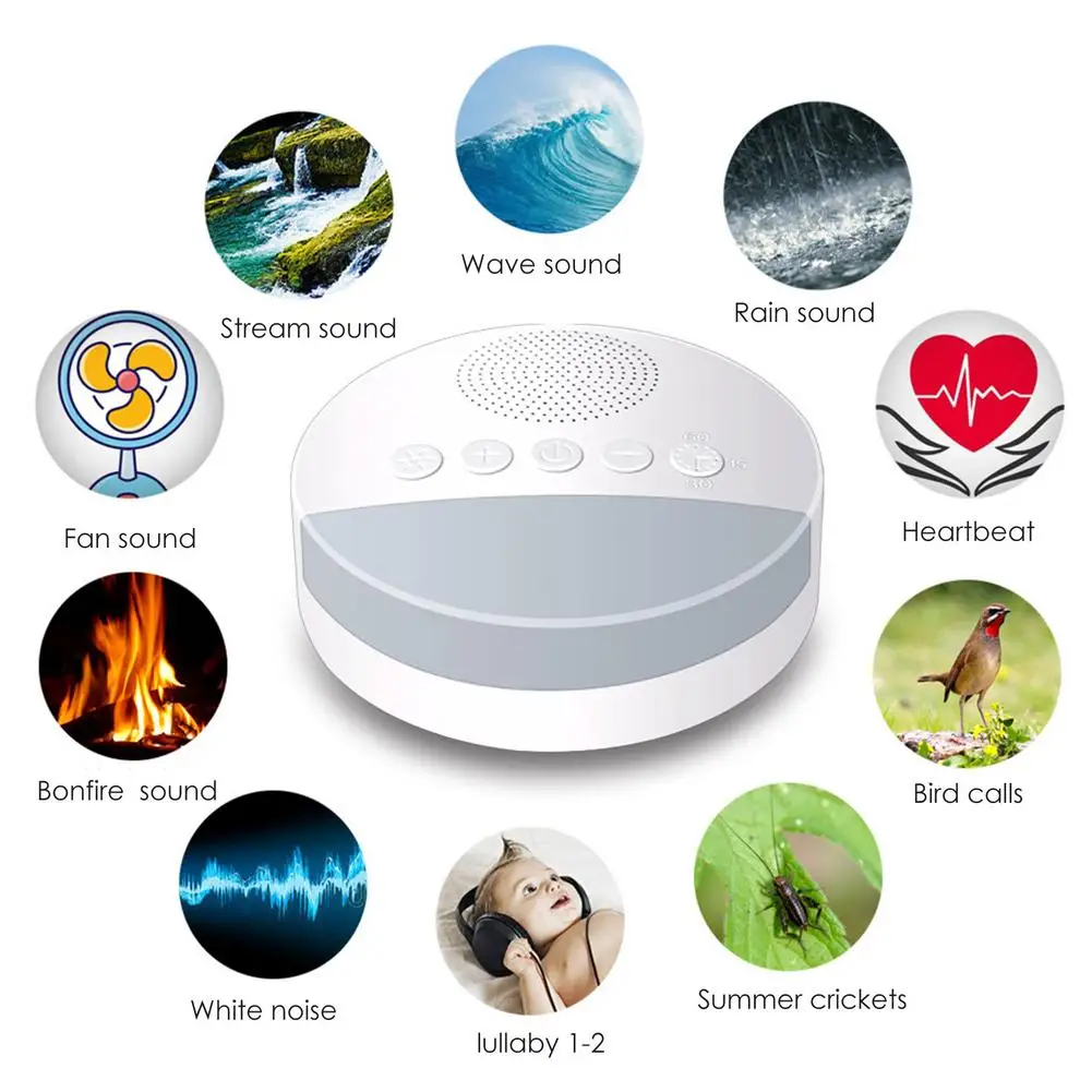 

Baby Toy White Noise Machine With Night Light Timer And Memory Function Home Office Baby And Travel Portable Sleep Meter Therapy
